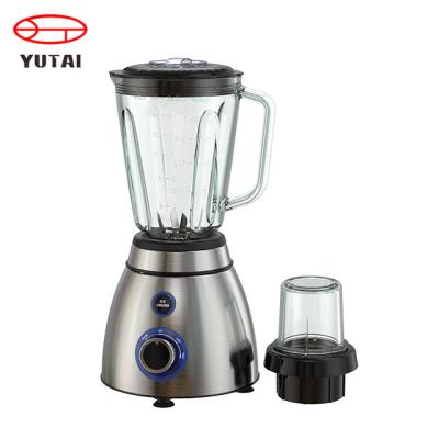 China Mashing Hot sales 500W stainless steel base glass jar table blender fruit blender juice blender for sale