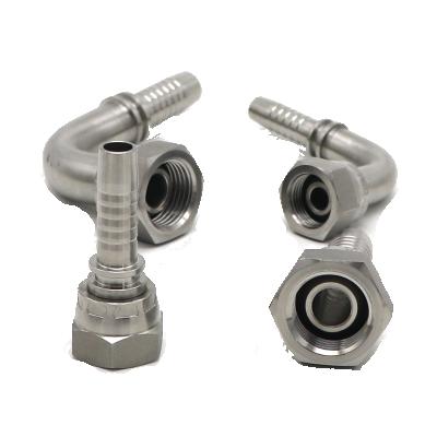 China Construction Machinery / Agriculture Stainless Steel Hydraulic System Crimping Fittings And Couplings for sale