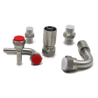 China Construction Machinery Swivel Nut / Agriculture Stainless Steel Crimped Stainless Steel Hydraulic Hose Fittings for sale