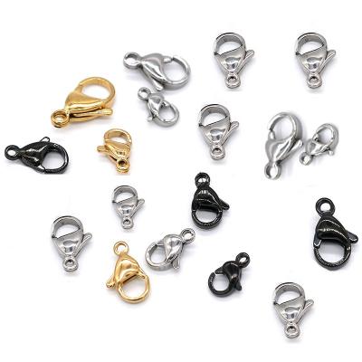 China Factory supplies gold hooks and black snap lobster clasps for DIY jewelry bracelets and necklaces accessories LXK202301 for sale