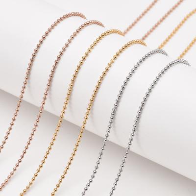 China Wholesale Hiphop Stainless Steel Bead Chains DIY Wave Bead Chains Fashion Jewelry Titanium Steel Necklaces in Large Quantity for sale