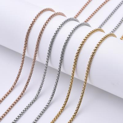 China Europe and America fashion to gold women's necklace jewelry necklace square stainless steel pearl chain wallet chain jewelry accessories for sale