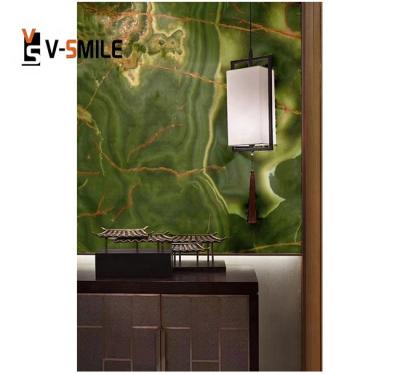 China Modern Verde Jade Ancient Green Natural Onyx Marble Slabs For Wall And Floor for sale