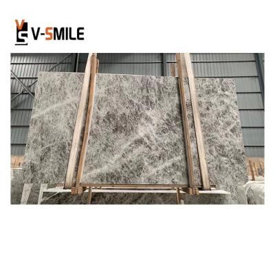 China Factory direct modern low price Regina snow fox gray naxos glaze light gray marble slabs for sale