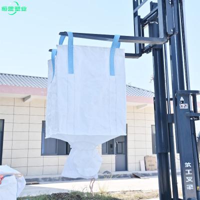 China High Quality Breathable 1000Kg 1.5 Ton Fibc Big Bag Bulk PP Jumbo Bag With Spout For Potatoes for sale