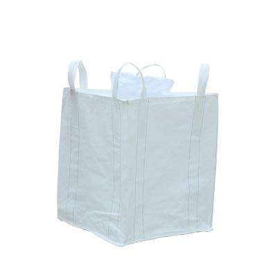 China Breathable Ton Bag Top With Flexible Intermediate Spout Bulk Container 1000kg Stacking Large Big Jumbo Bags FIBC Bags for sale