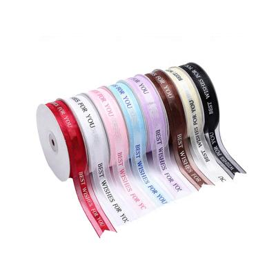 China Recycled Materials Customizable Multicolor Recycled Materials Satin Ribbon Used For Packing Box for sale