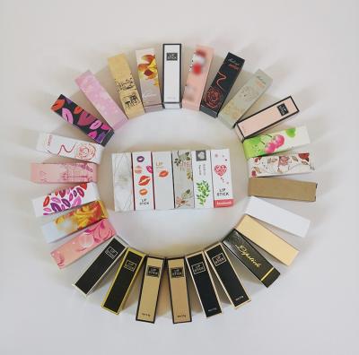 China Recyclable Custom Printed Lip Gloss Paper Box Lip Gloss Tube Packaging for sale