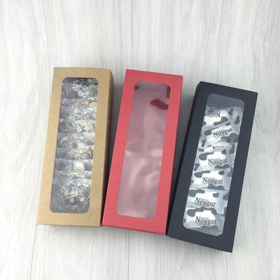 China Recycled Materials Wholesale Transparent PVC Window Box Kraft Paper Box Gift Box, Baking Packaging for sale