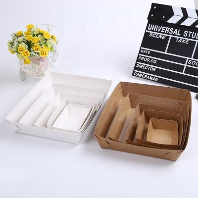 China Recycled Materials Hot Dog Customized Disposable Snack Ship Box Kraft Paper Food Package for sale