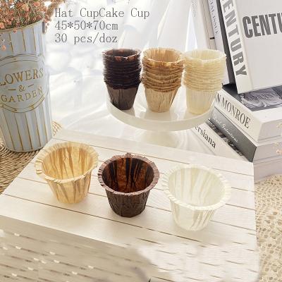 China High Temperature Resistant Materials Muffin Tools Cupcake Container Hat Cup Recycled Cake Baking Cup for sale