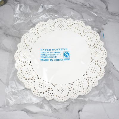 China Large Waterproof Paper Lace Around Paper Doilies For Cake for sale