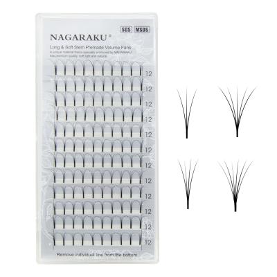 China NAGARAKU Volume Premade Eyelashes 3D-6D Natural Soft Volume Fans Russian Volume Lashes Black Faux Lashes Premium Mink for sale