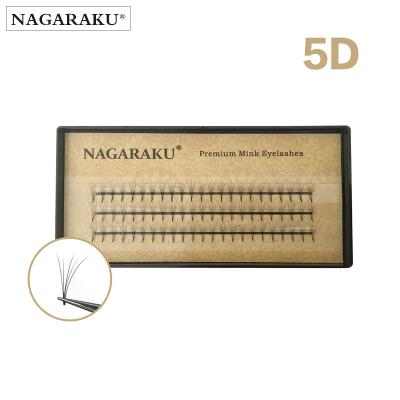 China NAGARAKU Soft Natural 5D Lash Mink Eyelash Extension Mink Eyelash Extension for sale