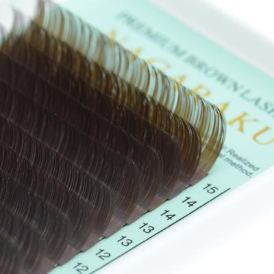 China NAGARAKU Natural Eyelash Extension Supplies Mink Brown Volume Mix Private Label OEM Professional Individual Seller Colored Cashmere for sale