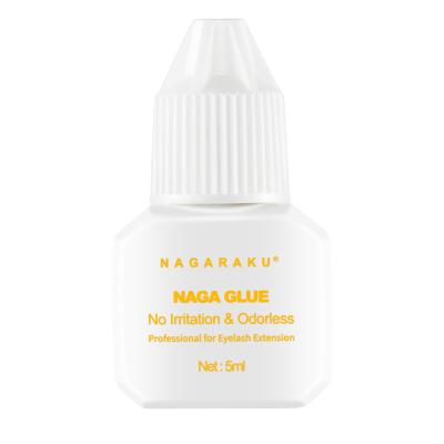 China NAGARAKU Eyelash Extension Glue Beginner 5ml Soft To Use 4~6 Seconds No Smell No Simulation Lash Glue Black Retention 15-20 Days Lash Extension Glue Eyelash Adhesive for sale