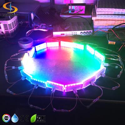 China 24v LANDSCAPE pixel waterproof lens led rgb lamp 18led amusement ride amusement led lights for sale