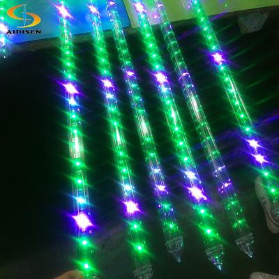 China LANDSCAPE nightclub lighting 3d led meteor tube DC12V UCS1903 led meteor shower rain tube lights for sale