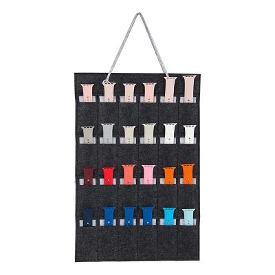 China 24 Pocket Storage Organizer Felt Watch Band Viable Hanging Storage Watch Organizers for sale