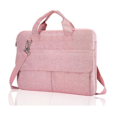 China Multipurpose Purpose Pink 13 Inch Laptop Shoulder Bag Polyester Laptop Protector Multifunctional Bag For Women Ladies for sale