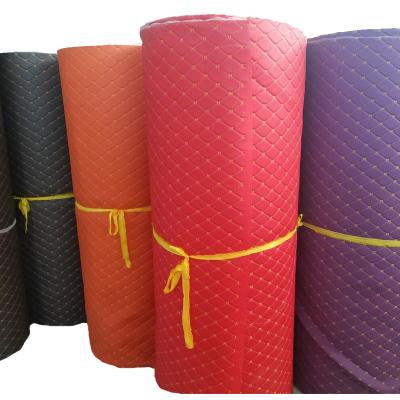 China Special Design Diamond Anti-skidding Car Mats 5d Purple Leather Material In Roll for sale