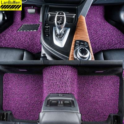 China Universal Purple Easy Clean Hot Sales PVC Coil Car Noodle Foot Mat In Rolls for sale