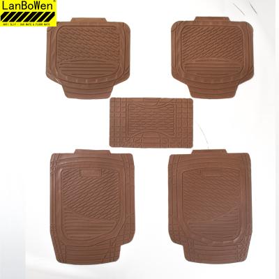 China Full Set Universal All-Weather Factory Price All-Season Protection All Kinds Of 5pcs PVC Plastic Car Mats for sale