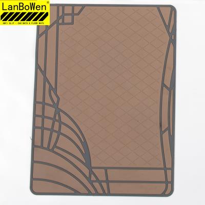 China New design anti slip white PVC junction anti slip custom car boot cuttable plastic mat for sale