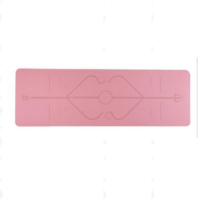 China Waterproof Line Strip Yoga Mat Exercise Fitness Yoga Two Colors Running Mat for sale