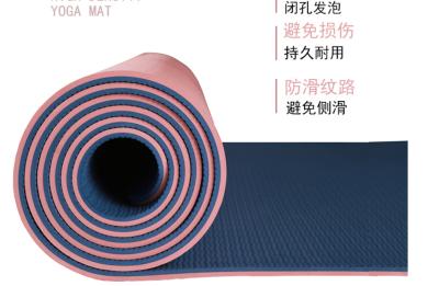 China Waterproof Ten Color Strip Yoga Mat Running Exercise Fitness Yoga Mat for sale