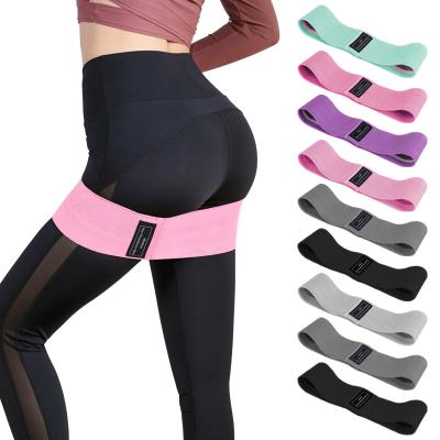 China Durable Custom Logo Printed Yoga Gym Exercise Fitness For Legs Glutes Booty Hip Cloth Resistance Bands Set for sale