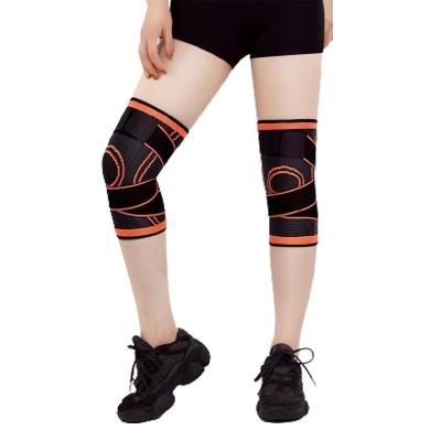 China Adjustable Sports Knee Pads Compression Sleeve Gym Sports Nylon Elastic Knee Brace With Belt for sale