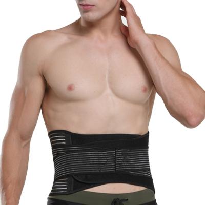 China Men's Weightlifting Belt Breathable Weightlifting Spring Support Band Fitness Back Brace Waist Support Sports Waist Pad for sale