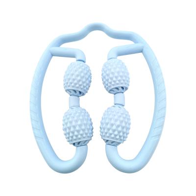 China Convenient Massage Roller Calf Leg Muscle Relaxation Massager Clamp Sore Roller Round Yoga Massager Ball for sale