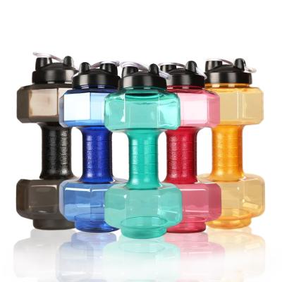 China 2L 2.6L Viable Eco-friendly Fitness Running Gym Sport Dumbbell Water Shaker Bottles Wholesale for sale