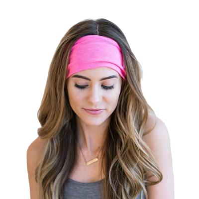 China Sweatproof Anti-slip Embroidery Yoga Tennis Sweat Sports Headband With Logo for sale