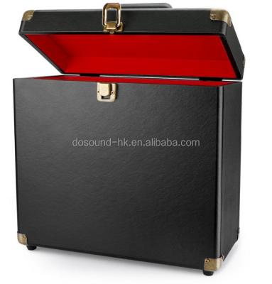 China Portable Antique and Wonderful LP Record Vinyl Record Storage Leather Suitcase for sale