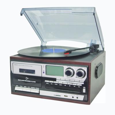 China Good Price Vintage Wooden LP Record Player Turntable Radio Player for sale