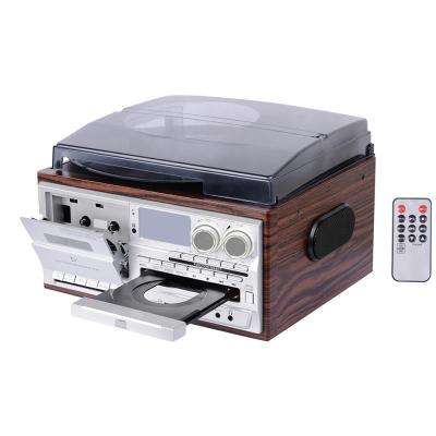 China Classic Turntable Player Vintage Design 6 in 1 Turntable Audio Turntable LP& Vinyl Record Player& Phonograph with PC Link/3 Speed ​​LP for sale