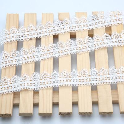 China Durable High Quality Satin Polyester Material Embroidery Warp Knitted Lace Trim For Curtain Sofa for sale