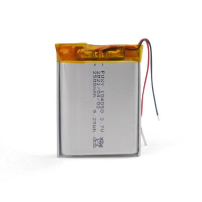 China Toys Rechargeable BroNRG 104050 PCM 2500mAh Connector 3.7V Custom Lithium Ion Battery for sale