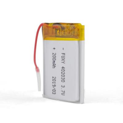 China Toys 402030 200mAh Customized Rechargeable Lithium Polymer Li Ion Battery for sale