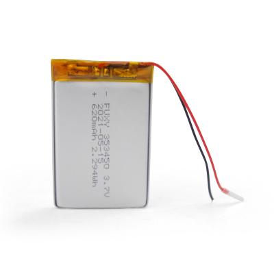 China Toys certificate 3.7V 620mAh 353450 high quality polymer rechargeable lithium battery for sale