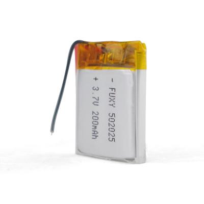 China Toys OEM Certificated Digital Batteries 502025 3.7V 200mAh High Quality Rechargeable Lithium Battery for sale