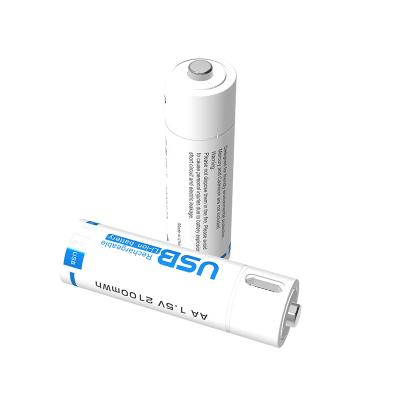 China Rechargeable toys Logo Brand Custom Double A lithium ion battery 1400mAh micro USB USB size 1400mAh charging 1.5V aa batteries 14500 for sale