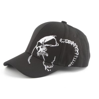 China 2021 New Fashion Hip Hop Embroidery Skull Baseball Cap High Quality Men Woman Bone COMMON Adult Black Sports Cotton Hat Trucker Hats for sale