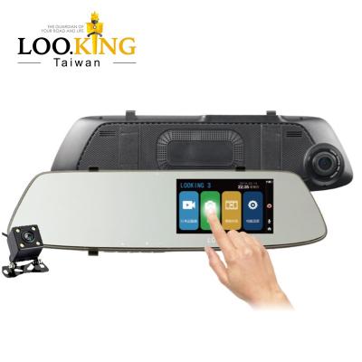 China TAIWAN rear view mirror dvr 2CH right side display dash cam car camera LK-3 for sale