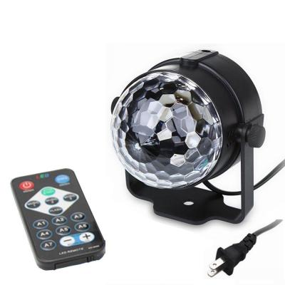 China Club Disco DJ Bar Stage Lighting Wholesale Remote Control 3w Led Disco Spotlight RGB Mini Led Crystal Magic Ball Lighting for sale