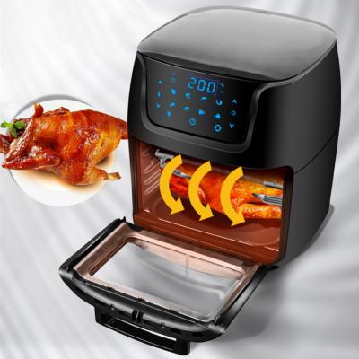 China Large 12l Digital Commercial Professional Home Kitchen Electric Automatic Oil Free Oven Air Fryer Touch Screen for sale