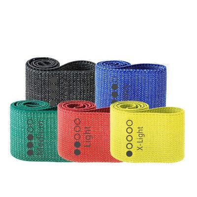 China Yoga Training Custom Non Slip Elastic Hip Set Sports Loop Fabric Resistance Bands for sale